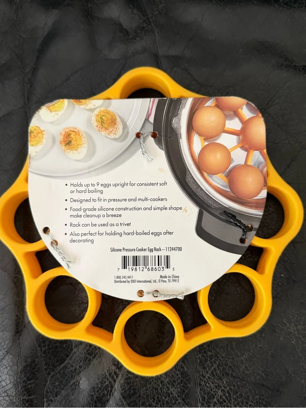 NWT!-{OXO}-Yellow Silicone Pressure Cooker Egg Rack